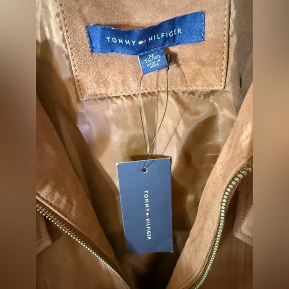 Tommy Hilfiger Women's Suede Zip Trucker Jacket‎ Camel XL - Picture 6 of 10
